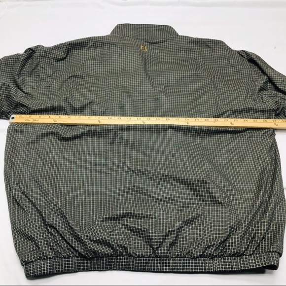 Dryjoys By Footjoy Plaid Checks Golf Jacket Large Brown Blue lightweight - Picture 4 of 10